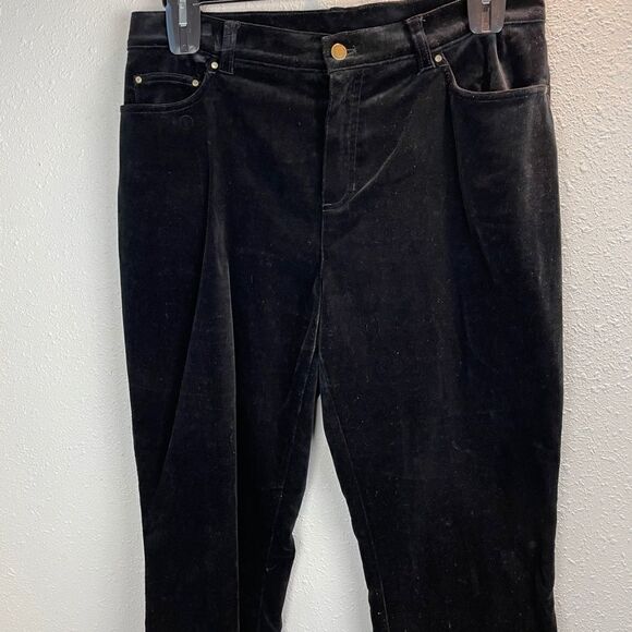 Jones New York Signature Black Velour Jeans EUC - Picture 2 of 8